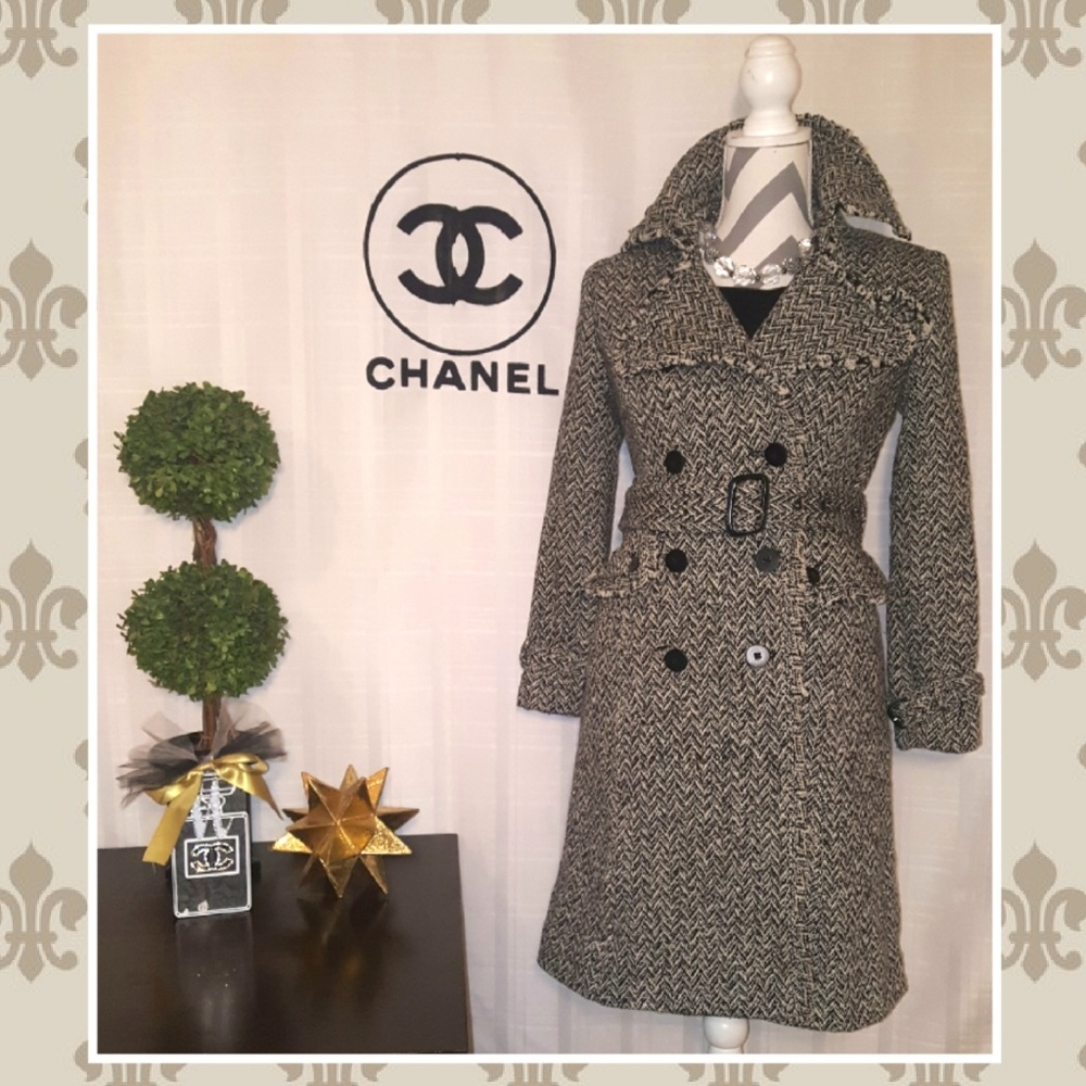 BANANA REPUBLIC WOOL LONG PEACOAT